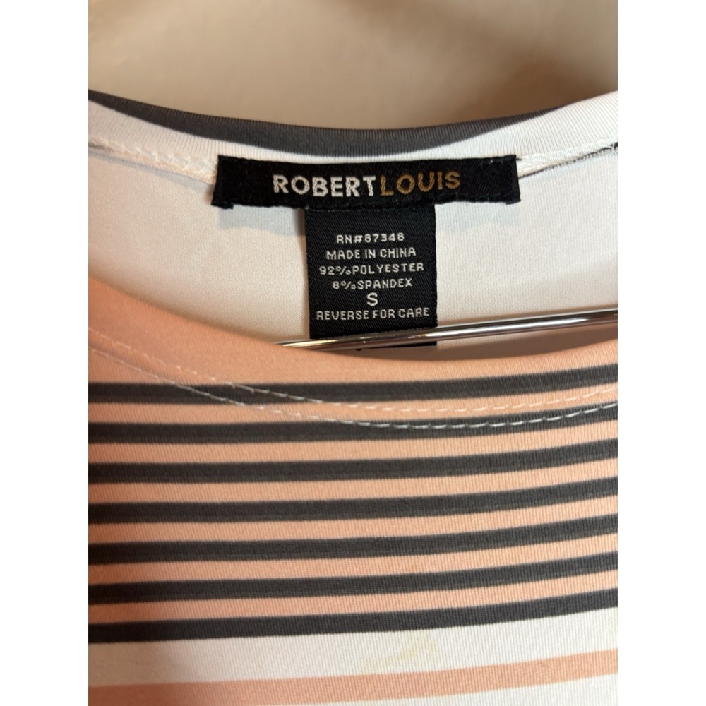 Women's Robert Louis Striped Dress‎ Soft Stretch, Size Small - Picture 2 of 3